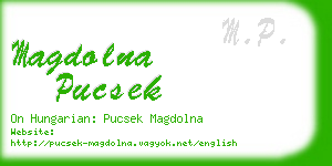 magdolna pucsek business card